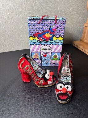 Disney Muppets Animal Red Fuzzy High Heel Shoe Size 38. by Irregular Choice